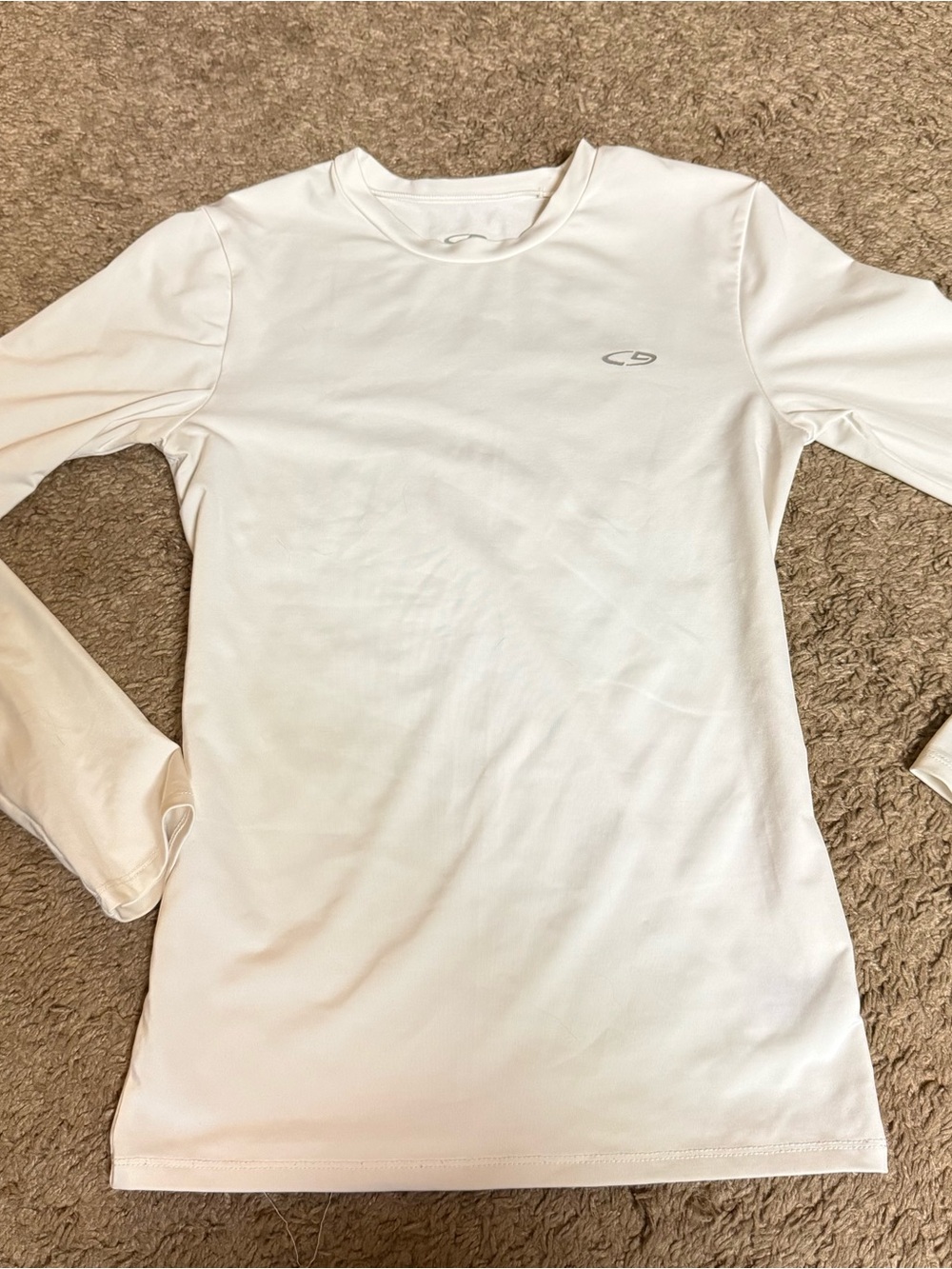 Kids XL / Women’s XS White Long-Sleeve Performance Thermal Under Shirt